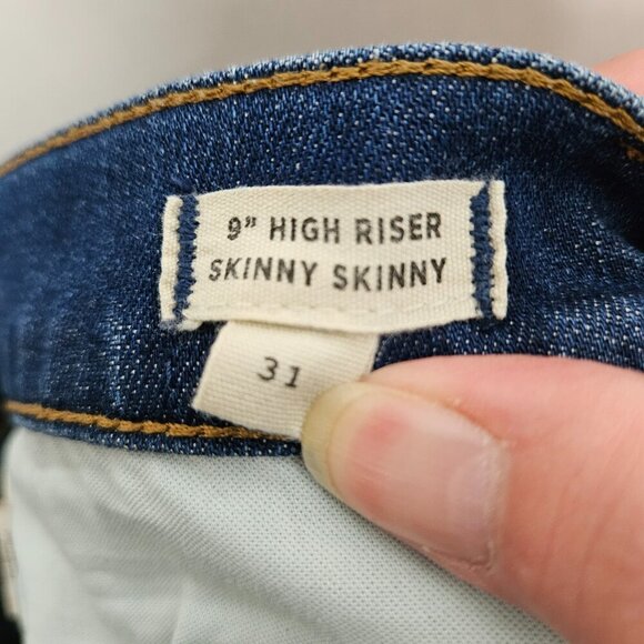 Madewell 9" High Riser Skinny Skinny Jean Hammond Wash 31 - Picture 8 of 11
